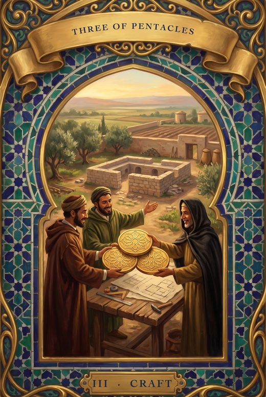 THREE OF PENTACLES