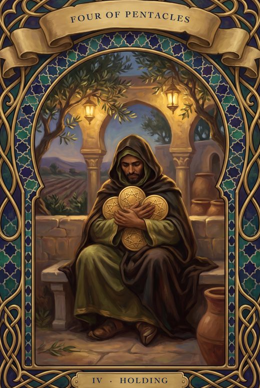 FOUR OF PENTACLES