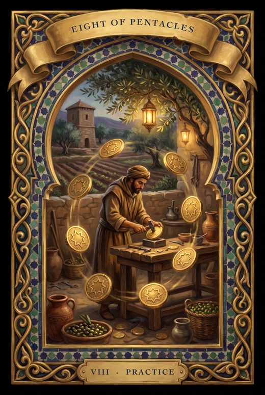 EIGHT OF PENTACLES