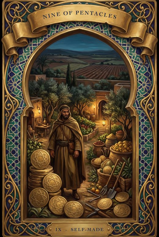 NINE OF PENTACLES