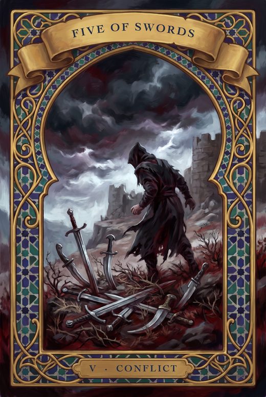 FIVE OF SWORDS